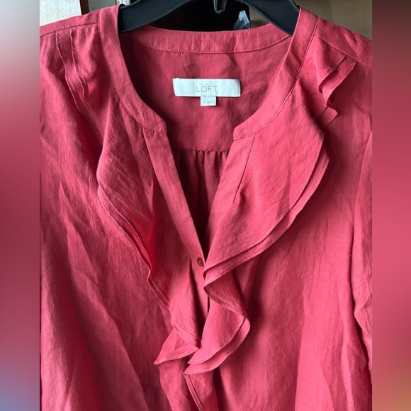 LOFT top women silk blouse size S - Picture 4 of 5